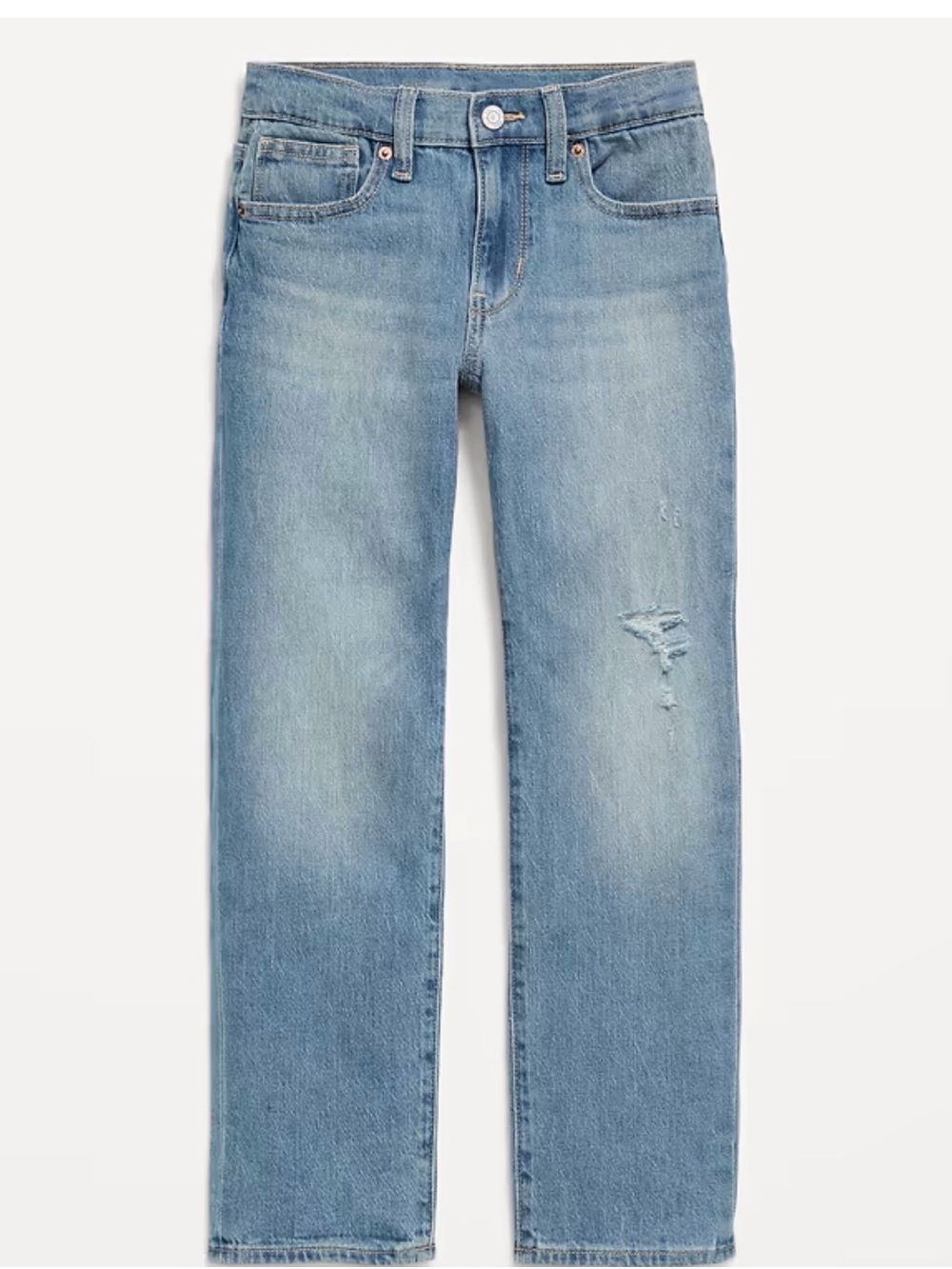 Old Navy , Boys/Girls Light Wash Distressed Straight Leg Jeans Size 10